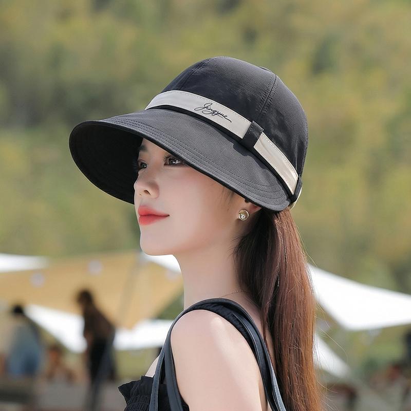 Summer outdoor travel sun hat, women's large brim sun hat, simple, fashionable, high-end baseball cap