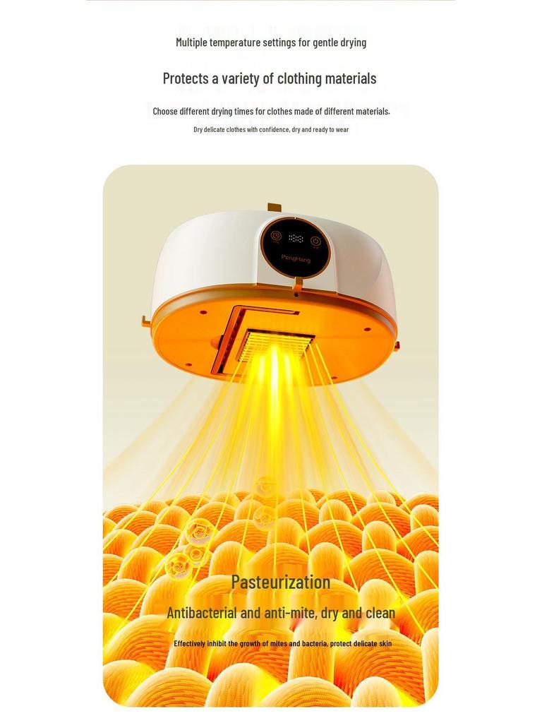 Portable Foldable Automatic Ion Clothes Dryer for Home and Dorm