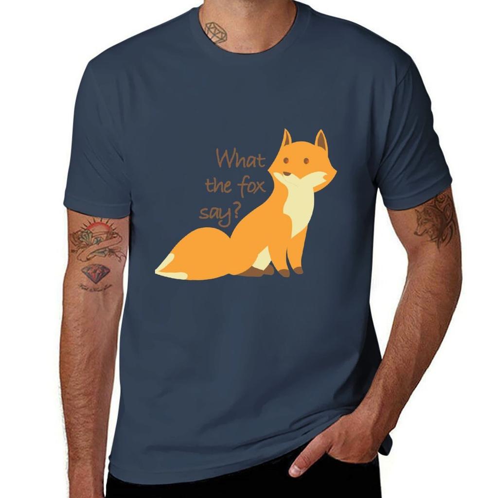 What The Fox Say Tshirt Relaxed Fit Casual Short Sleeve Top