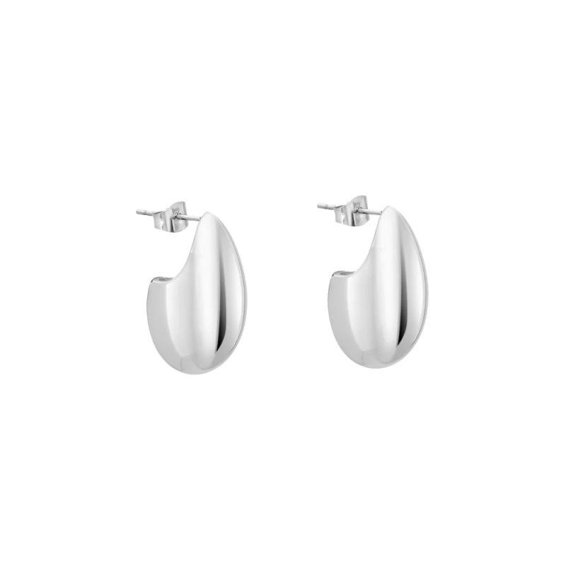 Glossy Water Drop Earrings: S925 Silver Needle, Trendy Light Luxury, High-End Summer Style Studs.