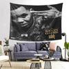 Album Tapestry Black and White Hip Hop Tattoo Portrait Background Cloth Rap Enthusiast Atmosphere Room Decoration