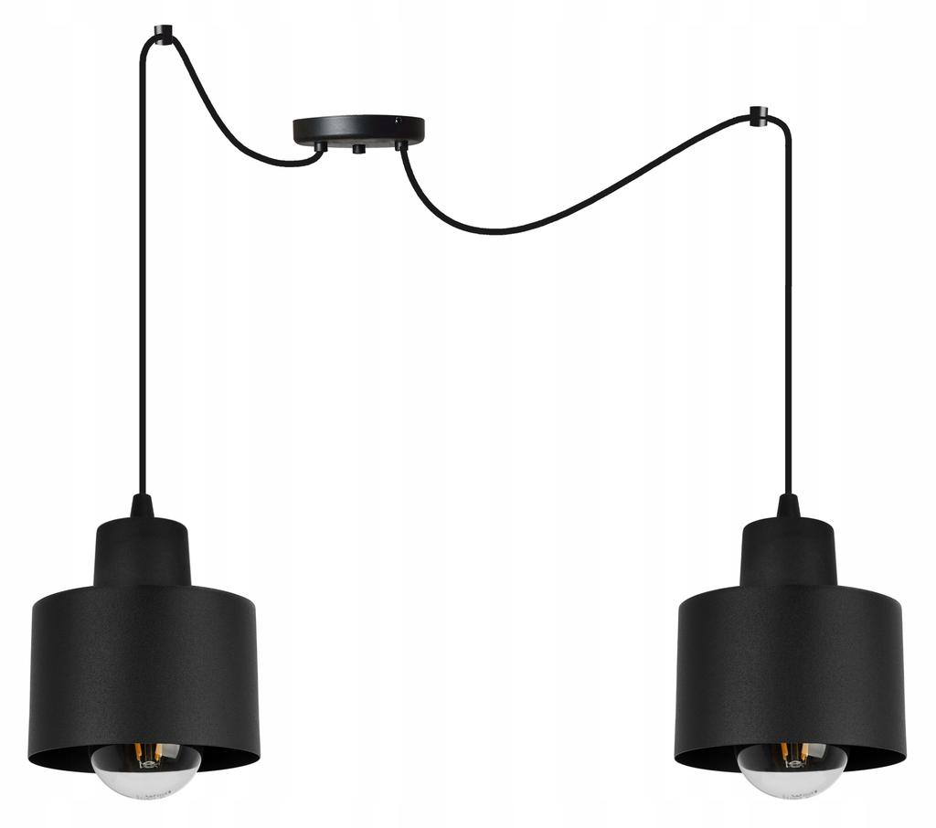 MODERN CEILING HANGING LAMP BLACK LED LAMP