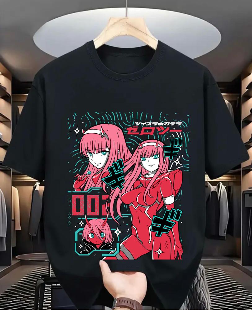 

Zero Two Unisex T-Shirt,Anime Aesthetic Anime,Gift,Kawai Vaporwave,Zero Two L