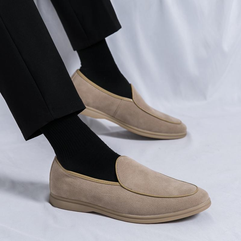Fashion Men Luxury Brand Loafer Shoes Spring British Style Suede Men's Casual Shoes Breathable Comfort Slip-on Men Wedding Shoes