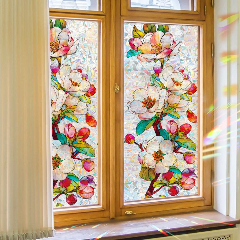 Lebendige Aquarell Magnolie Heimdeko Fensteraufkleber