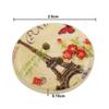 50 Pcs Eiffel Tower Flower 2 Holes Wooden Buttons Sewing DIY Craft Scrapbooking