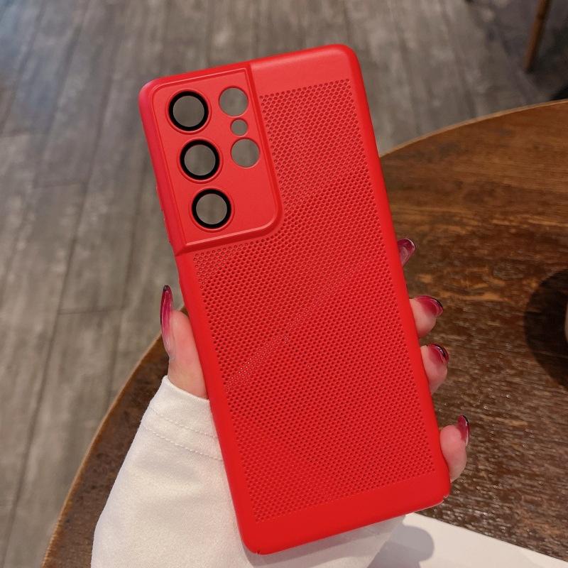 Applicable to Samsung S11UItra breathable heat dissipation grid mobile phone case S11 matte lens all-inclusive NOTE11 hard case