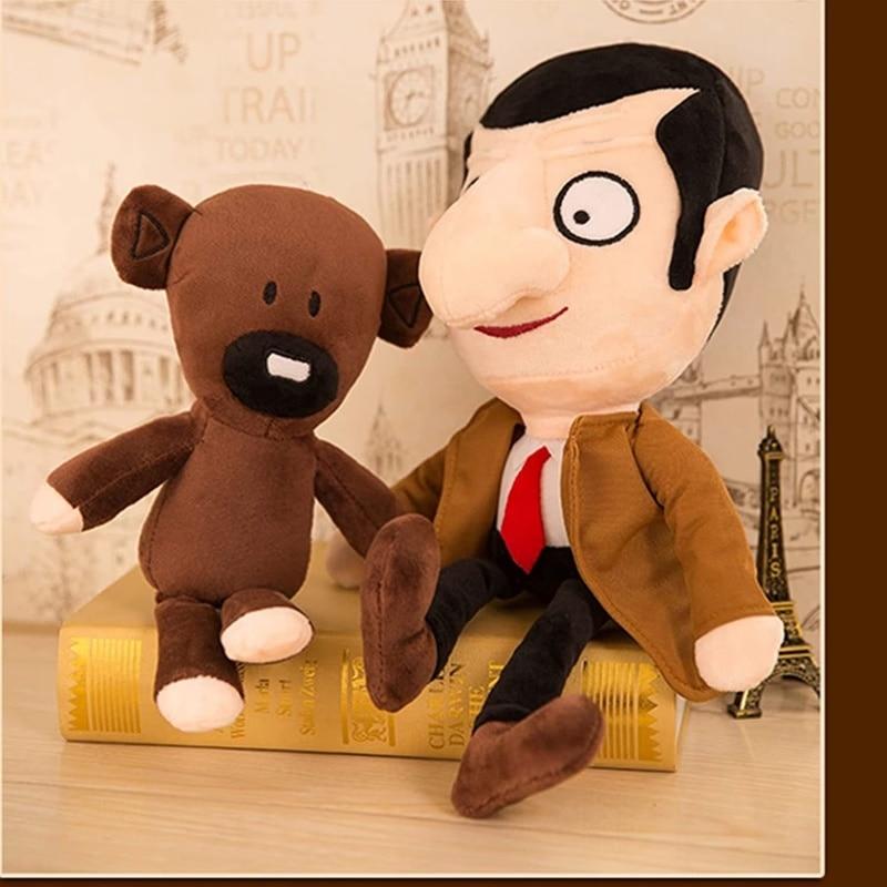 AjieQaQ Plush Toy 30cm Teddy Bear Mr. Bean Brown Soft Cuddly Stuffed Animal Gift for Kids