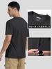 [TACVASEN] Men's Short-Sleeve T-Shirt, Training Wear, Tennis Shirt, Sports Shirt, Quick-Drying, Casual Wear, UV Protection, Half-Sleeve Top, Fitness,