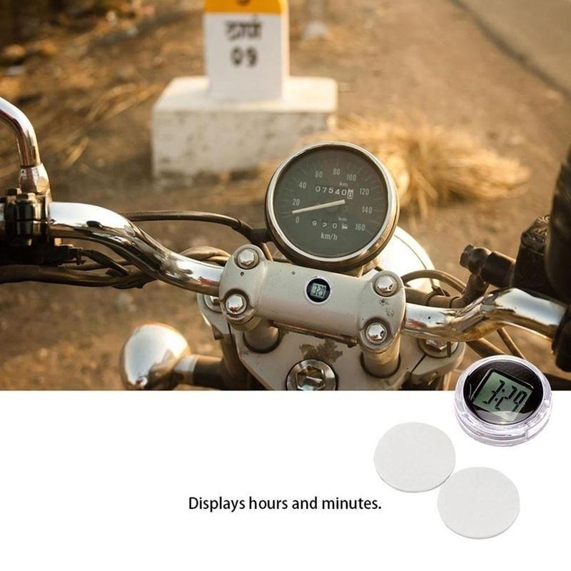 Mini Orologio Digitale Impermeabile per Moto Orologio A Incollare Display Ora per Moto