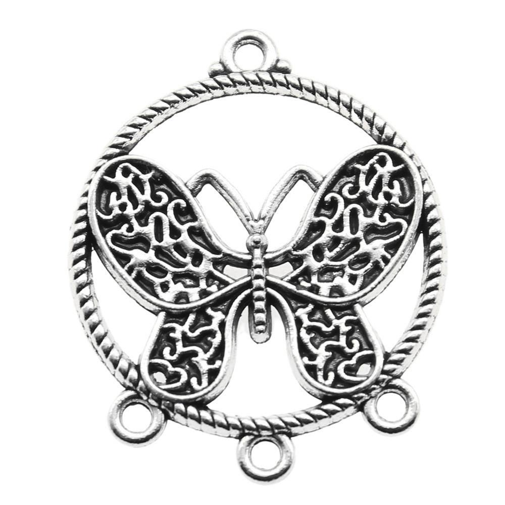 Runde Blumige Verbindungsanhänger Traumfänger Vintage Stil Glieder für die Schmuckherstellung