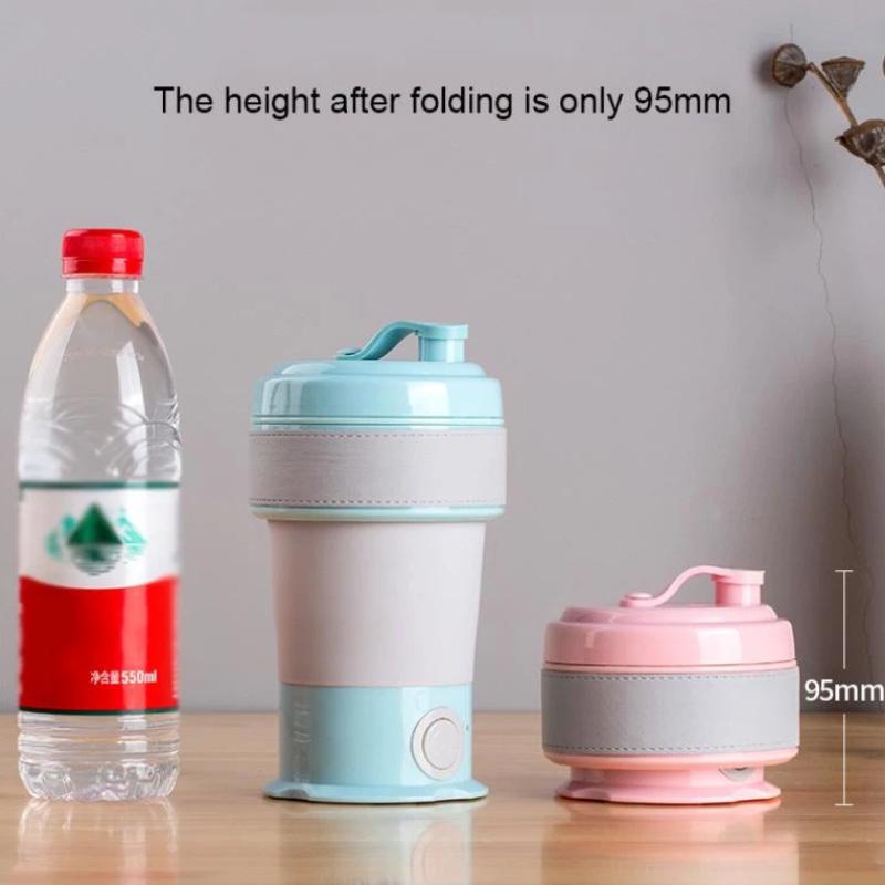 Portable, Foldable Electric Kettle, Made of Silicone Material, 450ml Mini Heater