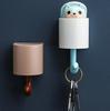 1 Pcs Squirrel Hook Viscose Hook Free Punch Household Cartoon Cute Decorative Door Key Hook Clothes Hook