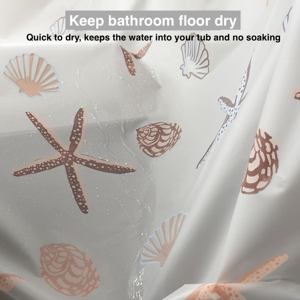 Versatile Pattern Shower Curtain With Hooks Easy Hang Waterproof Easy Clean For Home Hotel Apartment Bathroom