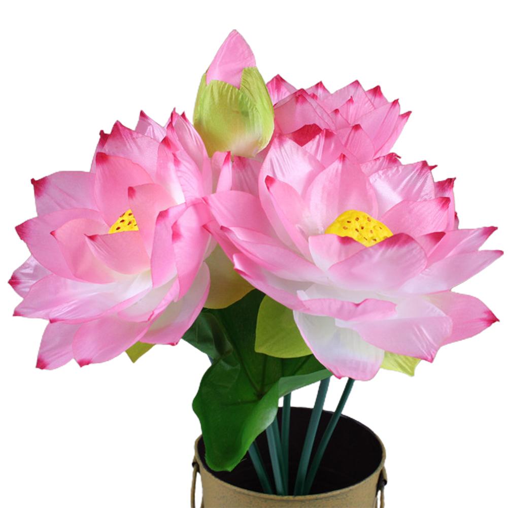 Brandneu Blume Künstlich Falsch Für Hochzeit Garten Zuhause Lotus Party Plastik Seide Seerose Simulation Stiele