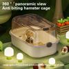 Large Space Hamsters Cage with Ventilated Lid Clear Pet Cage Indoor Resting Sleep Villa for Chinchillas Guineapigs