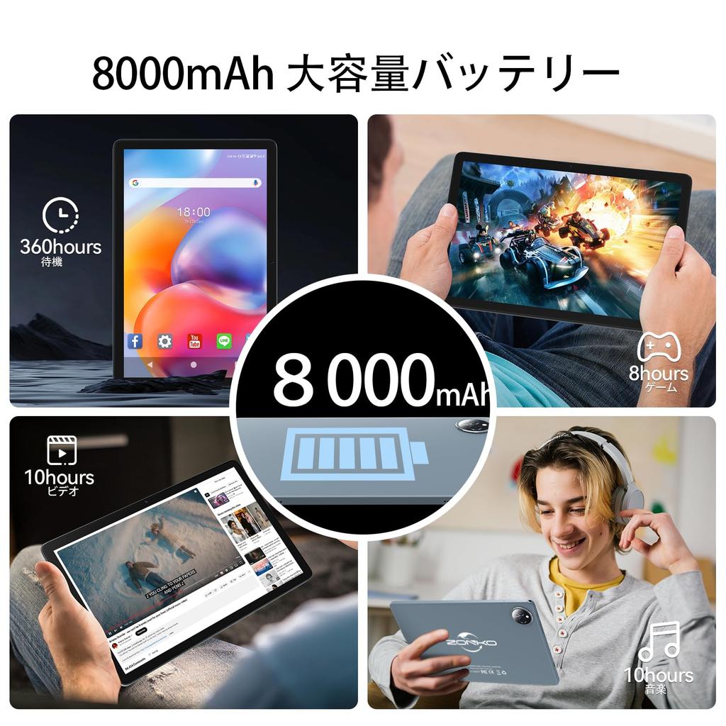 Latest 2025 Android 14 WIFI Expandable 4G LET T606 8000mAh Large Dual GPS Android For Online Full Accessories Included 10-inch 2-in-1 Tablet, Model,