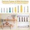 350Pcs Gypsum Board Expansion Screw Set Self-Tapping Anchor Screw Kit With Screw Box For Home Improvement