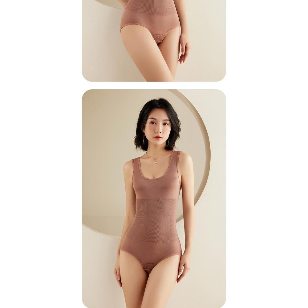 Shapewear Women's Thin Open Crotch Breasted Lift Hip Sexy Body High Elastic Shapewear Belly Pull-in Jumpsuit