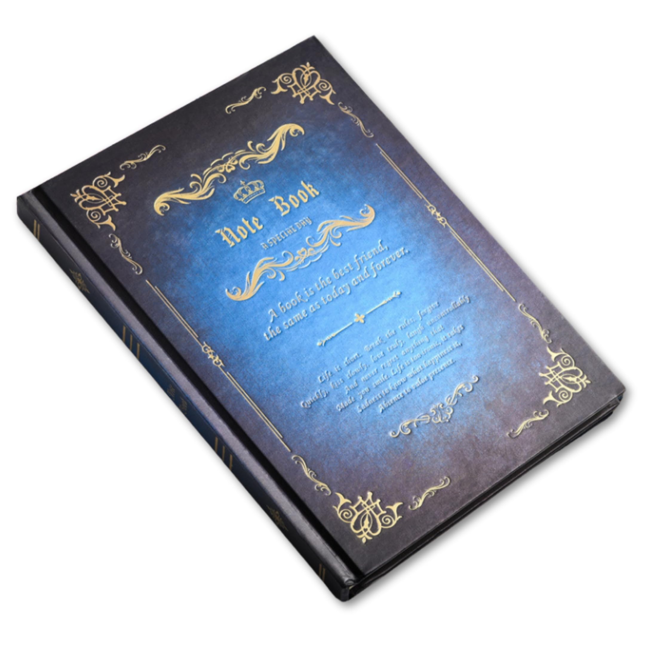 

[HYmish] Блокнот в античном дизайне, стиль Книги заклинаний, Винтажный ретро, Формат А5, Дневник/Блокнот для записей, Многоцелевой, Стильный декор интерьера, Подарок, Синий