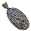 Tree Of Life Azurite Malachite Pendant, Handmade Gemstone 999 Copper Wire Wrap Pendant Antique Jewelry, For Gift Copper Jewelry