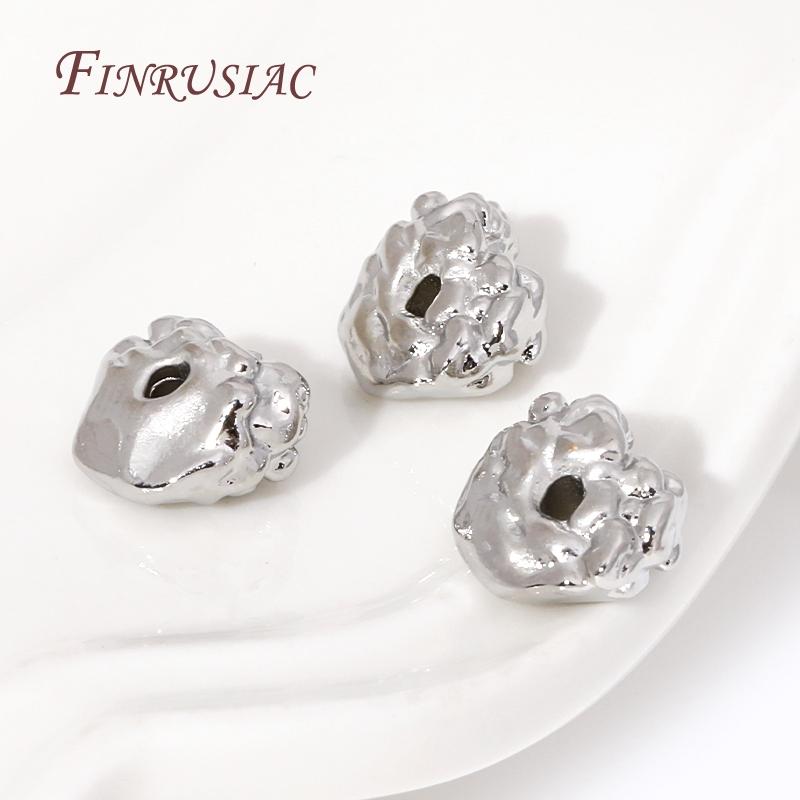 High Quality 18K Gold Plated Irregular Spacer Beads Metal Bracelets Beads For Jewelry Making DIY Accessories,Bead Separators