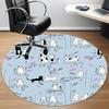 1pc Cat Pattern Office Round Rug, Non-slip, Soft and Durable Office Rug for Interior Decoration, Perfect for Office, Beautiful Decoration yy260312025