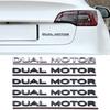 3D Logo DUAL MOTOR Underlined Letters Emblem For Tesla Model Y 3 X S Car Trunk Badge Sticker Dual Motor Sticker Accessories