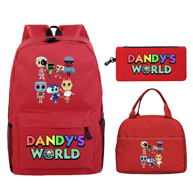 New Dandy's world game merchandise personalized printing primary and secondary school schoolbag three-piece set