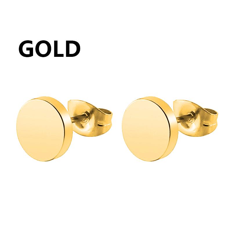 1 Pairs Punk Stainless Steel Stud Earrings Black Earrings Set For Men Women Vintage Hip Hop Piercing Ear Jewelry Accessories3