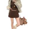 Women's Versatile Woolen Skirt Pants with Side Zipper - Stylish, Slimming, Two-Wear Design for Spring, Autumn, and Winter