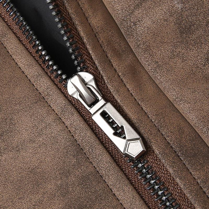 Spring and Autumn Leather Jacket Men Suede Coats Windbreaker Oversized Plus Size Street Moto Waterproof Softshell