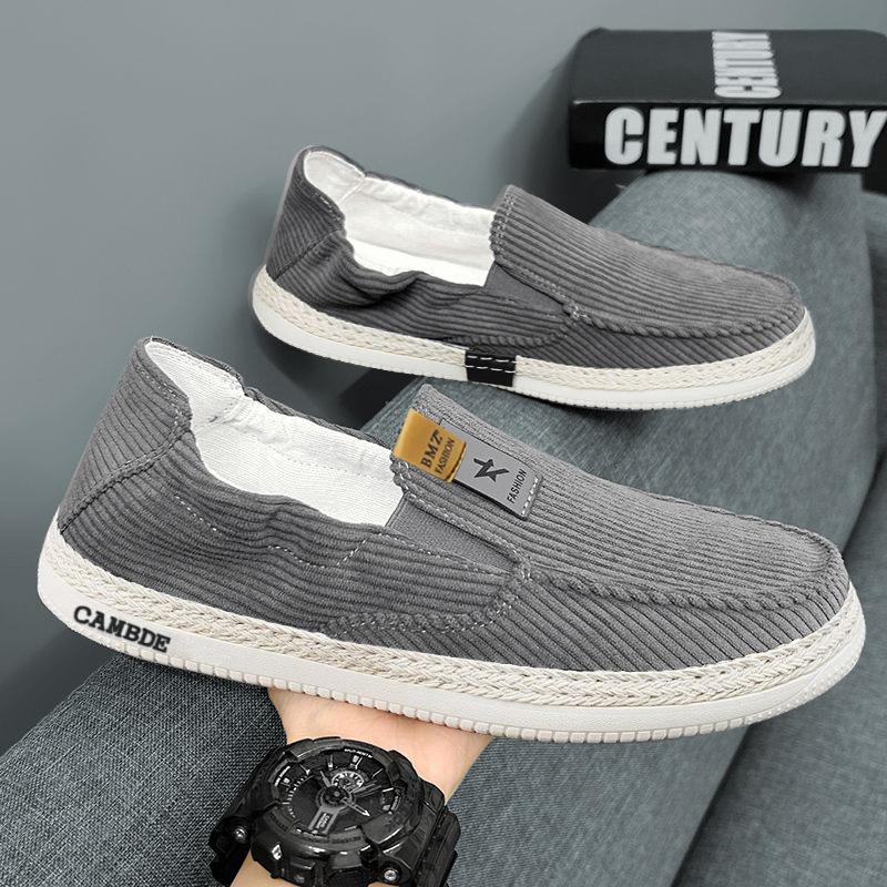 Men's Shoes Summer Casual Shoes Driving Shoes Walking with One Foot Breathable Soft Sole Not Tired Feet Old Beijing Cloth Shoes Men