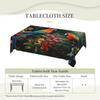Parrot Tablecloth Tropical Macaw Orchids Flowers Jungle Palm Leaves Table Cover Wrinkle Resistant Kitchen Party Decoration