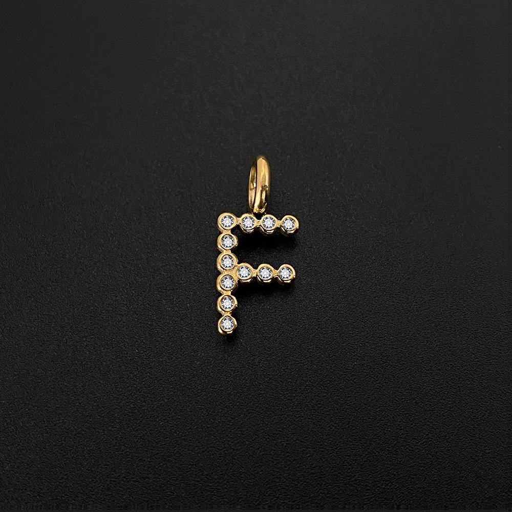 eManco Stainless Steel Style 26-Letter Pendant with Crystal Elements Suitable for Daily Wear Dating Social Fashion Jewelry