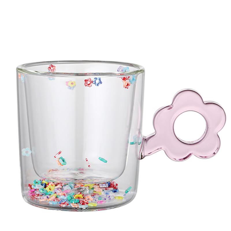 Shangqi Double-Layer Flower Glass Cup