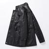 Leather Men's Winter Thickened Velvet Jacket Youth Casual Mid-length Warm Cotton Jacket
