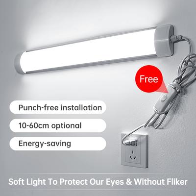Led Tube Light With Switch Wire 110V 220V 30/50cm Lighting Strip Lamps 10W 20W For Living Room Bedroom Closet Kitchen Lamp