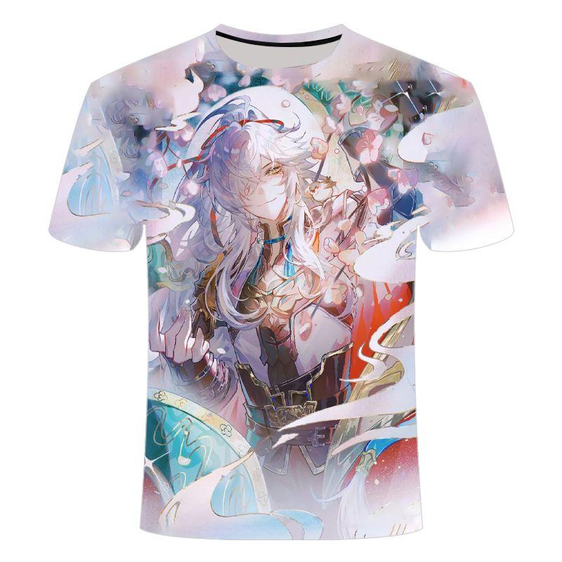 2024 Summer New 3D Printed Short Sleeve Personalized Trend Collapse Star Dome Series Men's and Women's Round Neck T-shirts