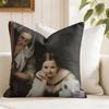 Mona Lisa Wearing Pearls Girl Cushion Cover Natural Linen Double Sided Print  Throw Pillow Case for Sofa Couch Home Decor