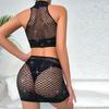 Sexy Lingerie Set with Diamond Embellishments and Sheer Mesh for Adult Intimacy and Role Play