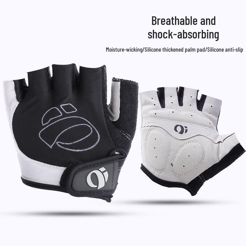 Anti-Shock Half-Finger Cycling Gloves with Silicone Grip