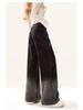 Gradient Side-Zip High-Waist Wide-Leg Jeans for Women - Autumn Collection