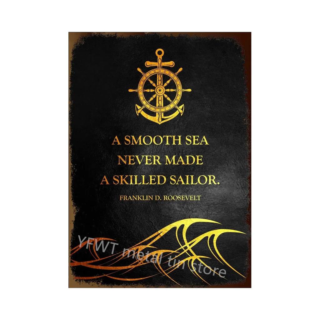 1pc Anchor Navigation Tin Sign Metal Signs Vintage Nautical Dream Art for Beach Beach House Seaside Man Cave Wall Decoration