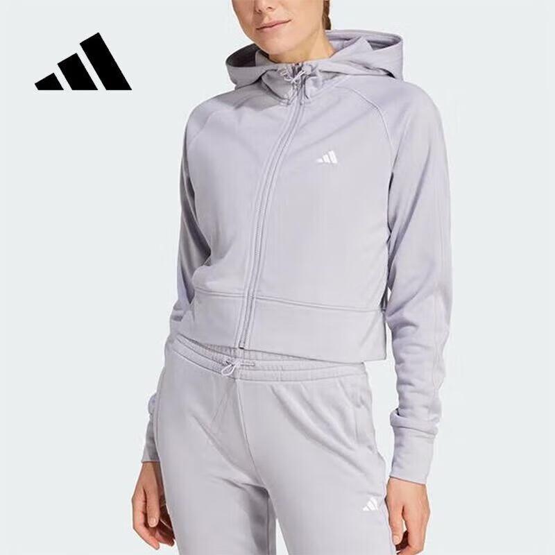 Adidas Women s Hooded Short Sports Jacket L