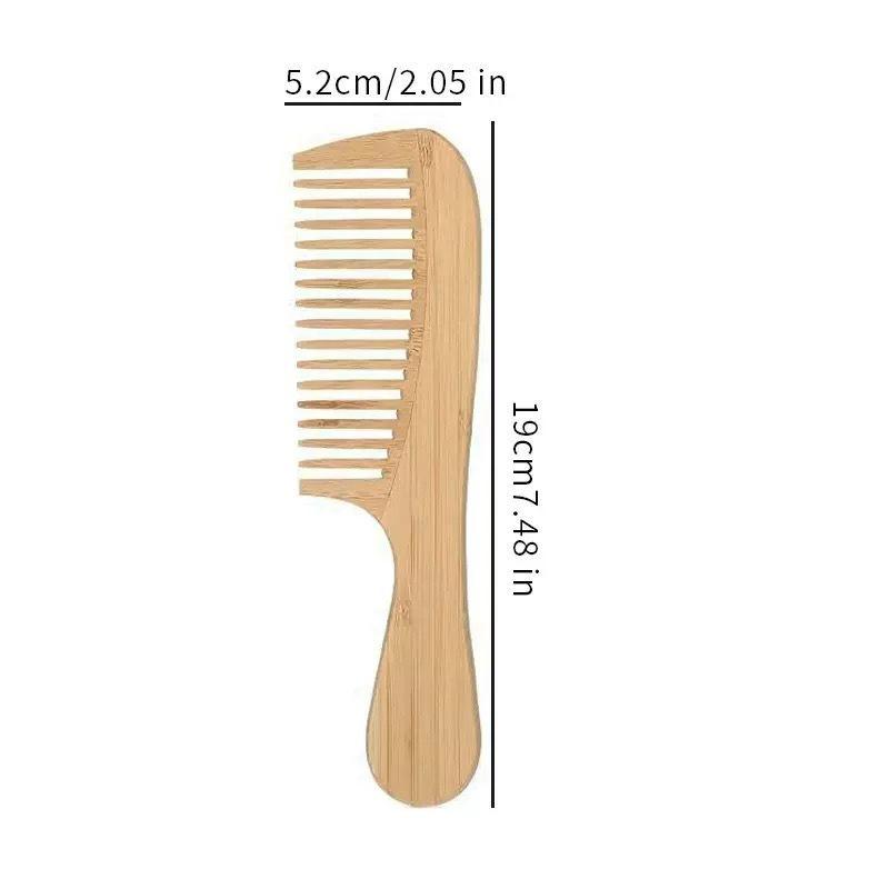 1/3/4Pcs Handmade Bamboo Anti-Static Combs Set Natural Bamboo Comb For Women Men Hair Beard Wood Combs For Teasing Strands