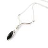 Les Trésors De Lily [J0875] - Silver Necklace 'Jesse Noir De Jais' Silver-black (rhodium-plated) - 45x30 Cm