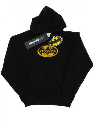 Mens Batman Japanese Logo Yellow Hoodie
