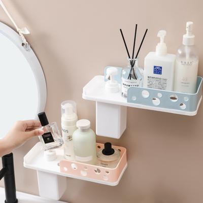 Łazienkowe Półki do Przechowywania Kosmetyków Bez Wiercenia Montowane na Ścianie Organizacja Drobiazgów Półka Plastikowa Domowe Uchwyty na Zapachy do Toalety