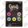 Putuo Decor Donuts Dessert Vintage Plaque Metal Plate Tin Sign Wall Art Decor Retro Poster for Kitchen Cafe Home Iron Painting